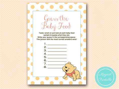 Winnie The Pooh Baby Shower Games Free Printables - Printable Templates