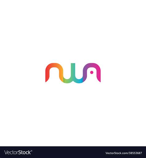 Nwa logo simple and modern design Royalty Free Vector Image