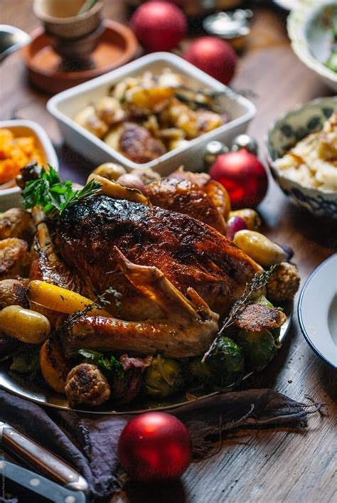 "Christmas Turkey And Side Dishes." by Stocksy Contributor "Darren Muir" - Stocksy