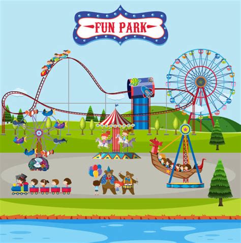 Best Amusement Park Clipart Pictures Illustrations, Royalty-Free Vector ...