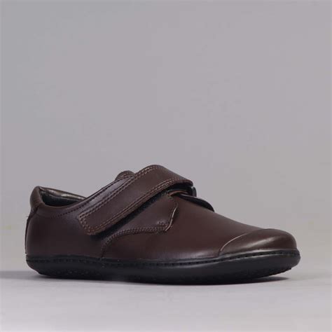 Velcro Boys School Shoes in Brown - Froggie | Leather Shoes | South Africa – Froggie Shoes