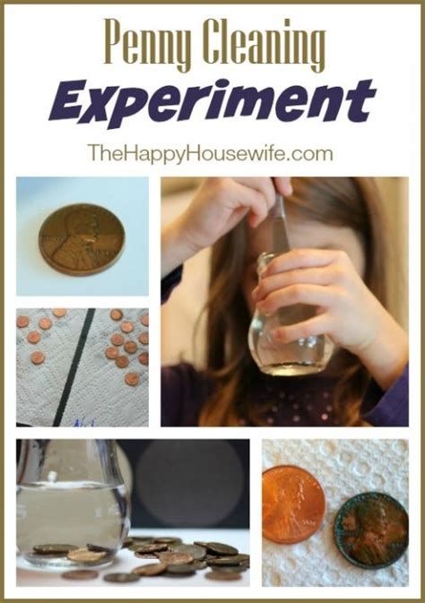 Penny Cleaning Experiment - The Happy Housewife™ :: Home Schooling | How to clean pennies ...