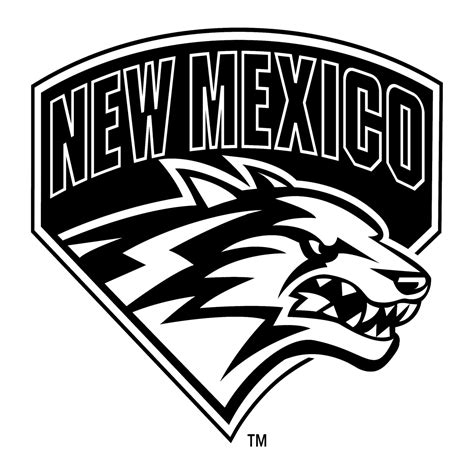 UNM Lobos Logo Black and White (2) – Brands Logos