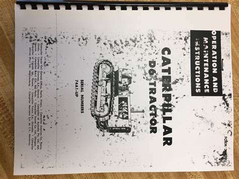 Cat Caterpillar D6 D6C Operator Manual Book Dozer Crawler Ser Num 74A ...