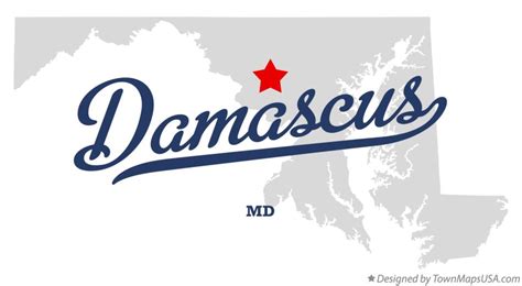 Map of Damascus, MD, Maryland