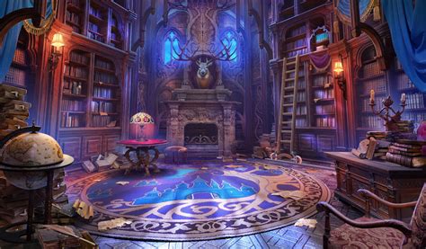 Library by DJ Bekas | Fantasy artwork, Arte conceptual, Castelo da fantasia