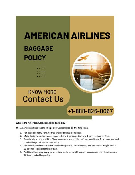 PPT - American Airlines Baggage Policy: PDF Guide - Call 1-888-826-0067 PowerPoint Presentation ...