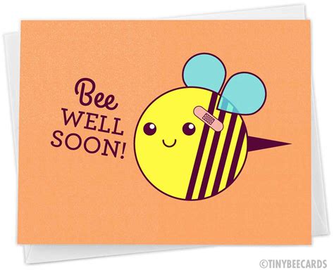 Get Well Soon Card bee Well Soon Bee Pun Card - Etsy