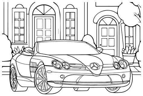 Mercedes-Benz SLR McLaren Coloring Page - Free Printable Coloring Pages