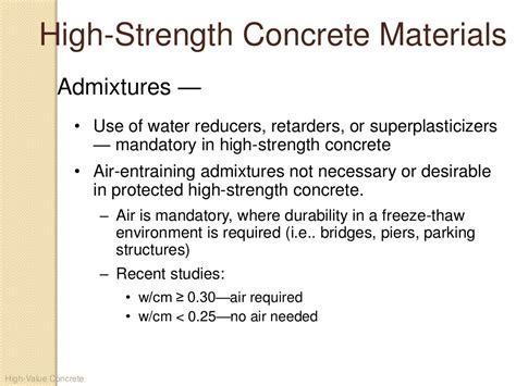 High strength concrete