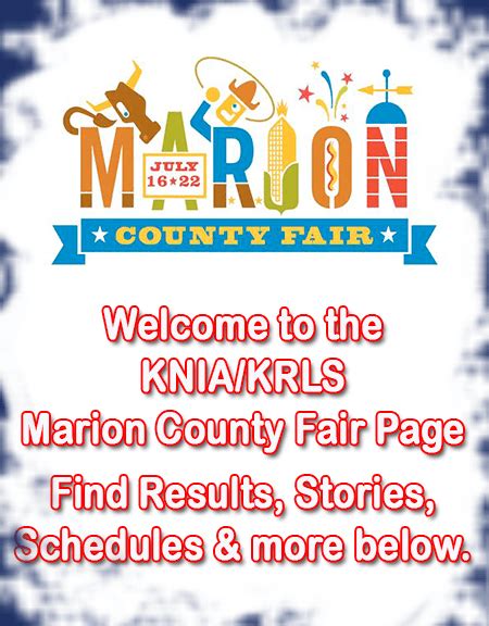 Marion County Fair | KNIA KRLS Radio - The One to Count On