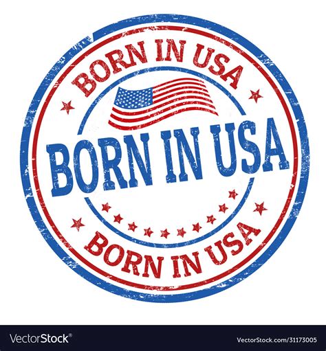 Born in usa sign or stamp Royalty Free Vector Image