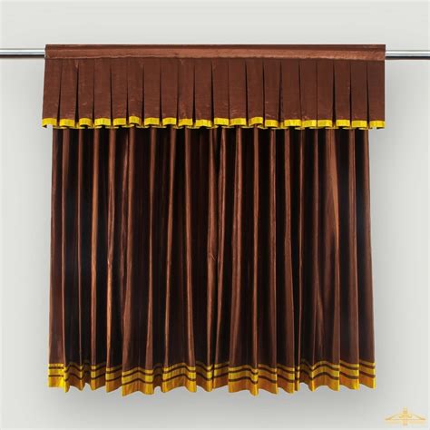 Brown church stage curtains for sale | Maurvii Textiles