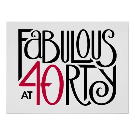 Fabulous at 40 red poster | Zazzle.com | 40 and fabulous, Birthday invitations, 40th birthday ...