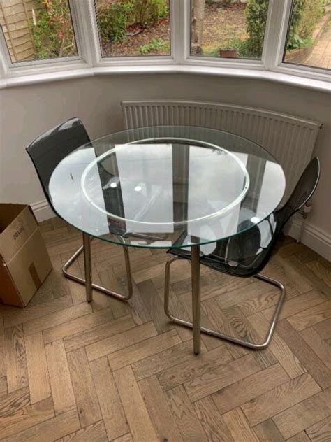 Ikea glass dining table and chairs | in Newcastle, Tyne and Wear | Gumtree