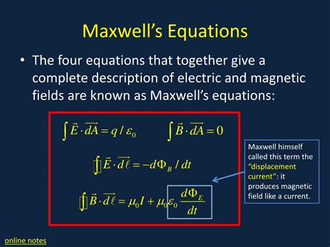 PPT - Maxwell’s Equations PowerPoint Presentation, free download - ID:3102014