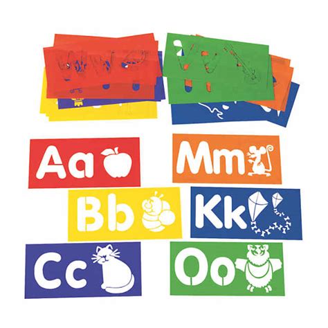 Letter Stencils Set for Kids 4 Alphabet Number Stencils Large and Small ...