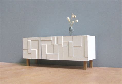 White Sideboard / Credenza 1:12 scale Collectible by MiniModels