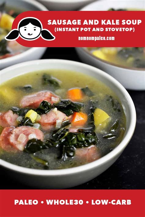 Sausage and Kale Soup (Instant Pot or Stovetop) - Nom Nom Paleo®