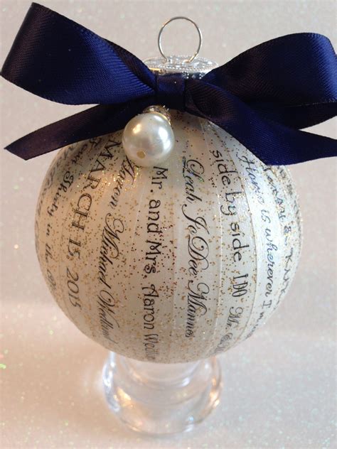 Personalized Wedding Ornament Wedding by HappyThoughtsbyKelly