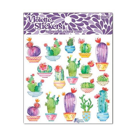 Cactus Stickers - Etsy