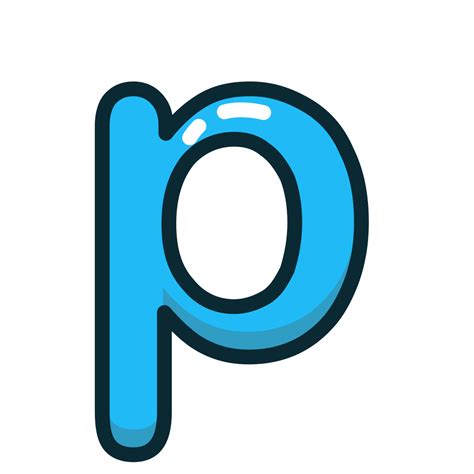 Blue, letter, lowercase, p icon - Free download