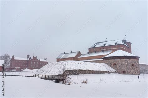 Hame Castle (Tavastia castle) and the prison museum in winter ...