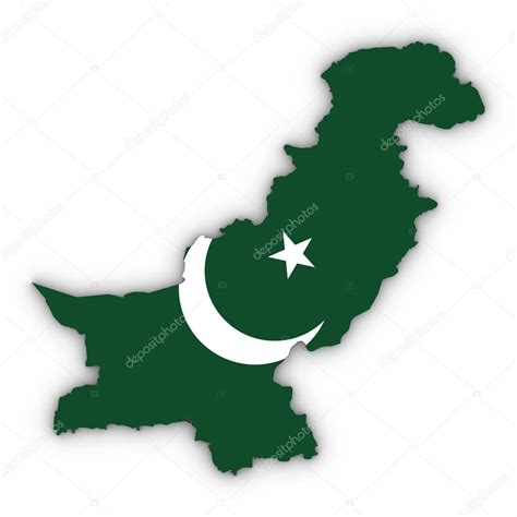 Pakistan flag outline image | Pakistan Map Outline with Pakistani Flag ...