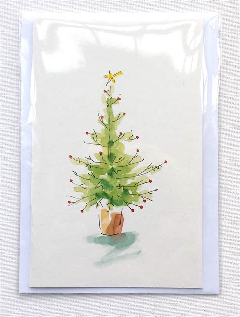 8 Pack Hand Painted Watercolour Christmas Cards the - Etsy UK ...