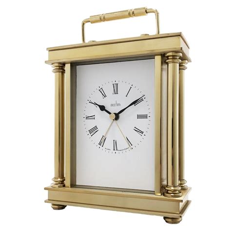 Acctim Gold Finish Quartz Battery Mantle Carriage Clock 'Marlow' 37048