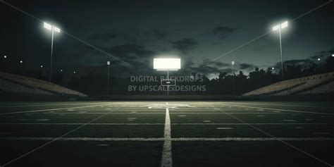 Night Football Field Backdrop V2, Set of 5, Stadium Photography Sports Teams Background Overlays ...