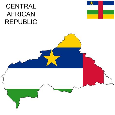 Central African Republic Flag Map and Meaning | Mappr