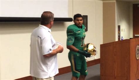 Notre Dame coach Brian Kelly surprises walk-on with a scholarship | For ...