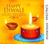 Happy Diwali With Glowing Lantern Free Stock Photo - Public Domain Pictures