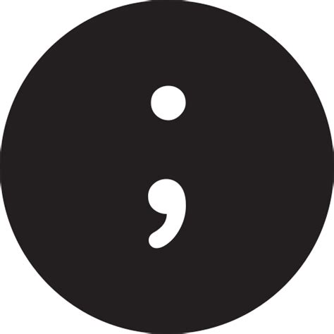 Semicolon - free icon