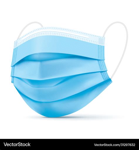 Surgical blue face mask Royalty Free Vector Image