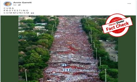 Old image of Cuba passed off as protest against communism