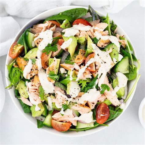 Smoked Salmon Avocado Salad with Lemon Cashew Dressing - Love Food Nourish