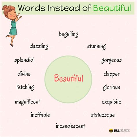 100+ Words to Use Instead of BEAUTIFUL - ESLBUZZ