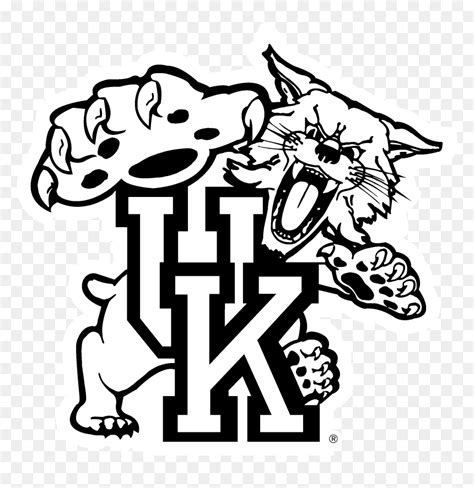 Wildcat Clipart Wildcat Ky - Kentucky Wildcats Logo Black And White, HD Png Download - vhv