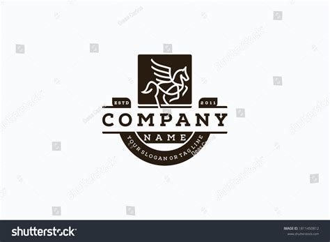 Pegasus Logo Design Template Vector Illustration Stock Vector (Royalty ...