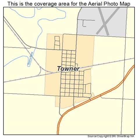 Aerial Photography Map of Towner, ND North Dakota