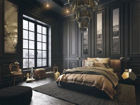 black and gold bedroom | Interior Design Ideas