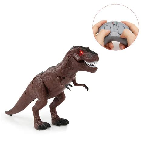 Walking Remote Control Tyrannosaurus Dinosaur Christmas Toy Light Sound Action Figure Infrared ...