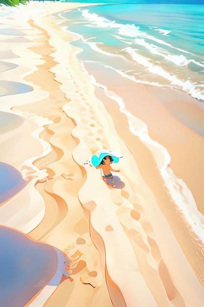 Premium Photo | Cartoon paradise beautiful beach adventures