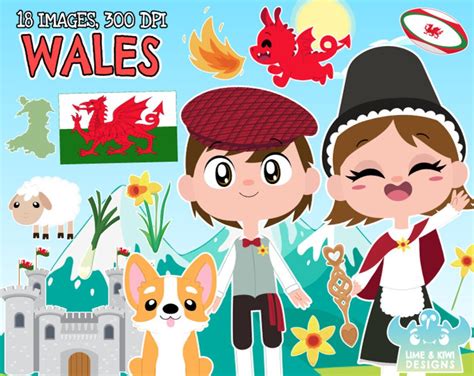 Welsh Flag Clipart Borders