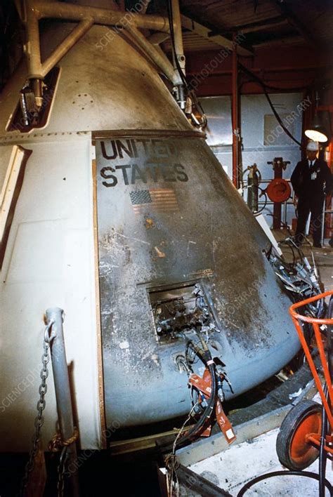 Apollo 1 command module after fire - Stock Image - C036/8806 - Science ...