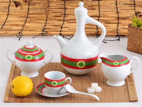 23 PCS Coffee Set (Oromia Flag) | Habesha Bazaar