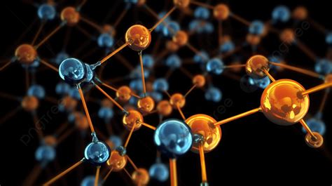 Estructura Molecular A Nivel Atómico En Representación 3d Ideal Para Pancartas Y Volantes De ...