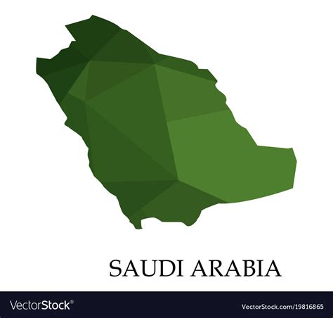 Saudi arabia map on white background Royalty Free Vector